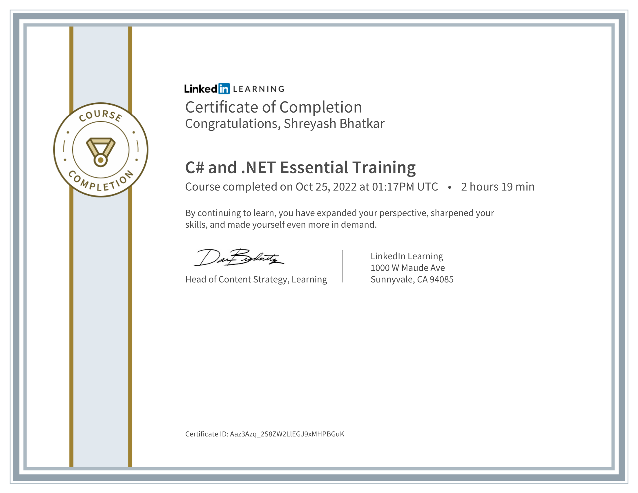 C and .NET — Essential Training